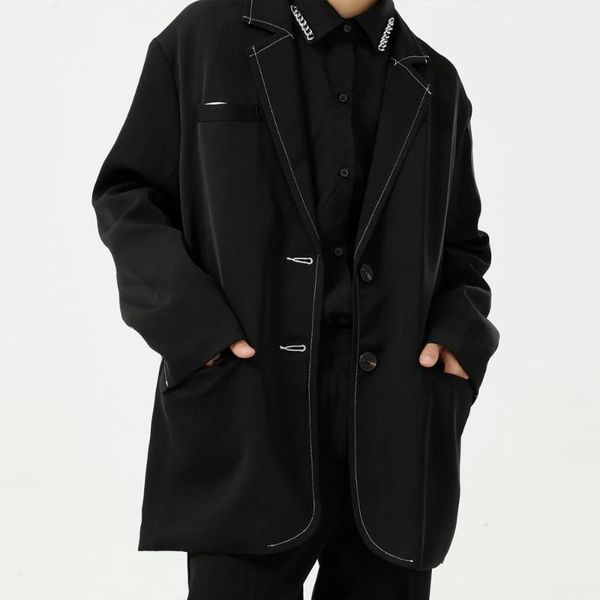 men's suits & blazers fall spring ins contrast color stitch casual suit men loose all match coat design sense overcoat bf style for gir, White;black
men's suits & blazers fall spring ins contrast color stitch casual suit men loose all match coat design sense overcoat bf style for gir, White;black