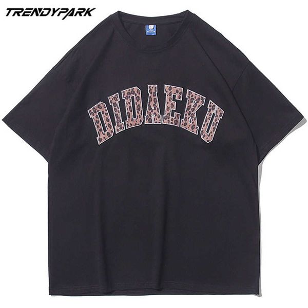 men's t-shirt summer short sleeve leopard embroidery letters tee hip hop oversized cotton casual harajuku streetwear tshirts 210601, White;black
men's t-shirt summer short sleeve leopard embroidery letters tee hip hop oversized cotton casual harajuku streetwear tshirts 210601, White;black