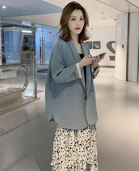 women's suits & blazers 2021 one-button long-sleeved casual small suit female jacket, White;black
women's suits & blazers 2021 one-button long-sleeved casual small suit female jacket, White;black