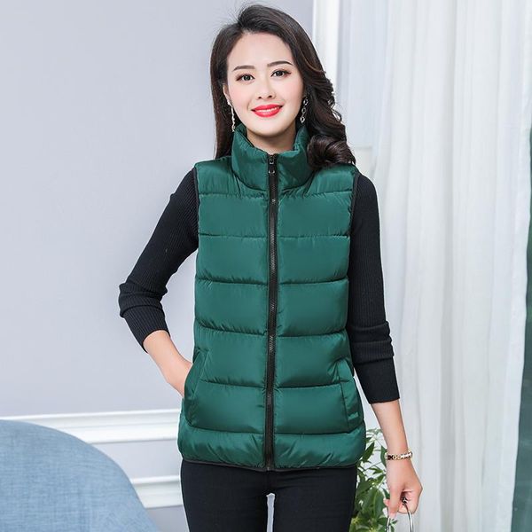 women's vests solid short style vest for women stand collar casual autumn winter sleeveless jackets waistcoat female, Black;white
women's vests solid short style vest for women stand collar casual autumn winter sleeveless jackets waistcoat female, Black;white