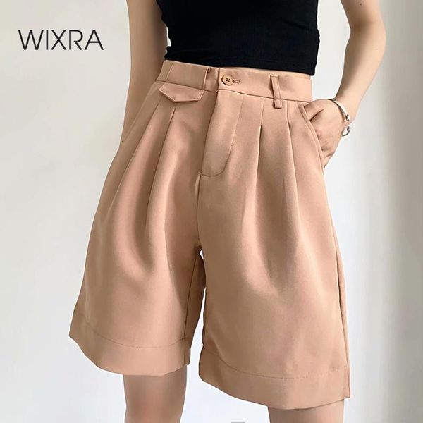 women's shorts wixra women design pockets high waist solid wide leg stylish ol style streetwear for female summer, White;black
women's shorts wixra women design pockets high waist solid wide leg stylish ol style streetwear for female summer, White;black