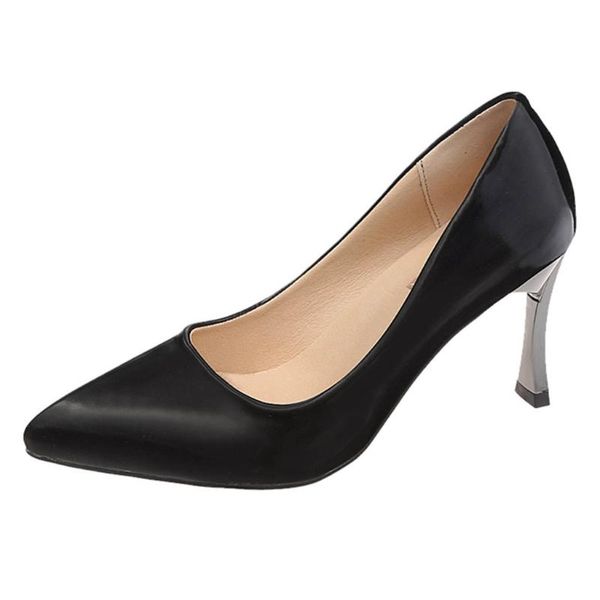 dress shoes elegant lady pure color pumps party street pointed toe high heels work leather women's ladies fashion casual slip on shoe, Black
dress shoes elegant lady pure color pumps party street pointed toe high heels work leather women's ladies fashion casual slip on shoe, Black