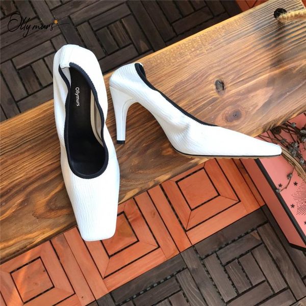 dress shoes ollymurs fashion black white genuine leather women pumps square toe slip on thin high heel casual woman
dress shoes ollymurs fashion black white genuine leather women pumps square toe slip on thin high heel casual woman