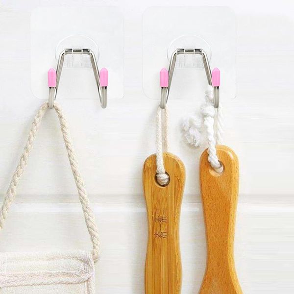 hooks & rails 2 pcs nail-seamless stickers stainless steel double hook rack door porch key bag debris storage supplier
hooks & rails 2 pcs nail-seamless stickers stainless steel double hook rack door porch key bag debris storage supplier