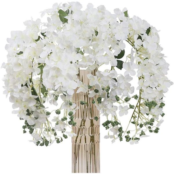 decorative flowers & wreaths 6pcs silk hydrangea long stems fake wedding vine hanging garlands flower for home office arch party decoration
decorative flowers & wreaths 6pcs silk hydrangea long stems fake wedding vine hanging garlands flower for home office arch party decoration
