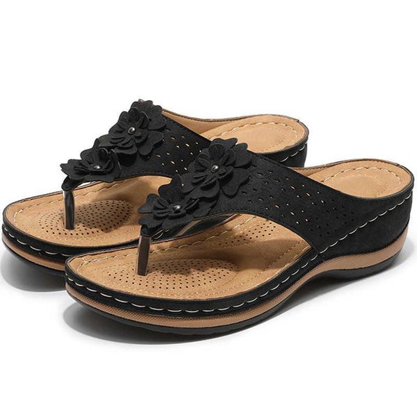 2021 women sandals bohemia style summer shoes heels flowers wedges sandalias mujer beach flip flops y0721, Black
2021 women sandals bohemia style summer shoes heels flowers wedges sandalias mujer beach flip flops y0721, Black