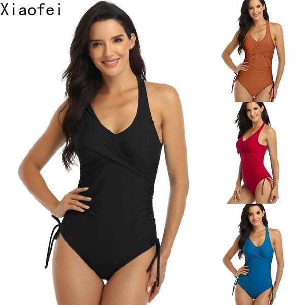 one-piece suits women solid color bikini bodysuit halter front cross high waist swimwear summer swimming suit beachwear
one-piece suits women solid color bikini bodysuit halter front cross high waist swimwear summer swimming suit beachwear