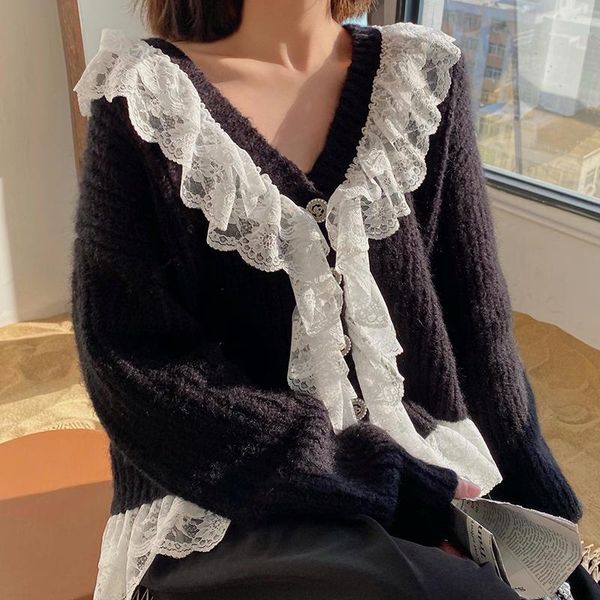 spring and autumn v-neck sweater women single-breasted long-sleeved versatile short college style cardigan jacket loose women's jackets, Black;brown
spring and autumn v-neck sweater women single-breasted long-sleeved versatile short college style cardigan jacket loose women's jackets, Black;brown