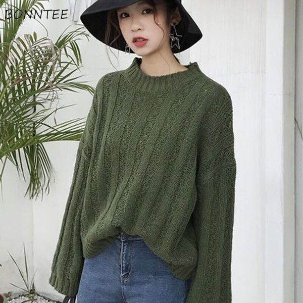women's sweaters pullovers women casual knitting basic long sleeve loose outwear spring autumn korean chic ulzzang retro sweater all-ma, White;black
women's sweaters pullovers women casual knitting basic long sleeve loose outwear spring autumn korean chic ulzzang retro sweater all-ma, White;black