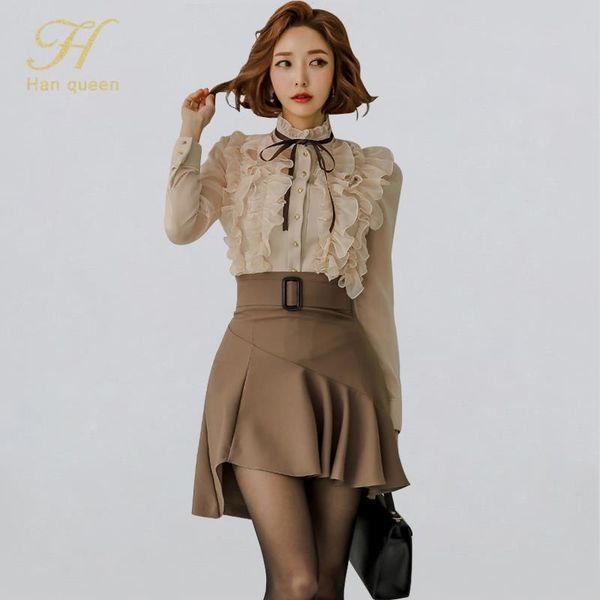 spring ol work womens tracksuits wear 2 pieces set ruffles lace up blouses crop amp korean casual sets, Gray
spring ol work womens tracksuits wear 2 pieces set ruffles lace up blouses crop amp korean casual sets, Gray