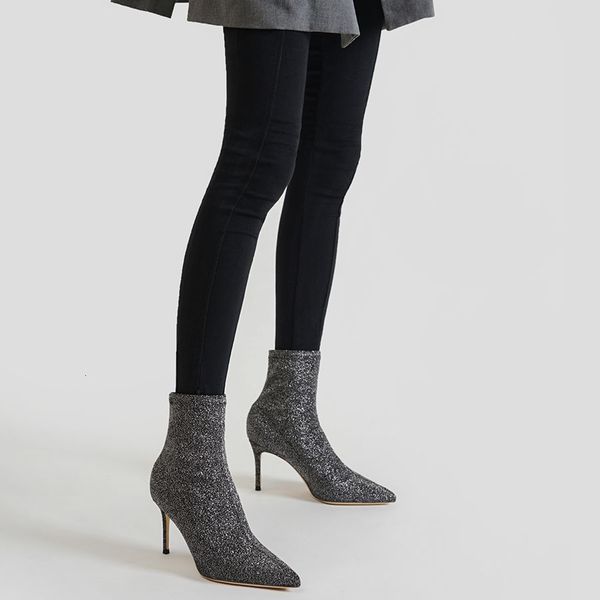 dress shoes novo outono meias botas femininas camurça estiramento de salto alto sapatos para a mulher apontou toe moda tornozelo g7hu, Black
dress shoes novo outono meias botas femininas camurça estiramento de salto alto sapatos para a mulher apontou toe moda tornozelo g7hu, Black