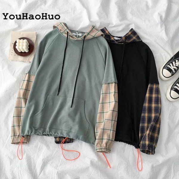 women's hoodies & sweatshirts bf style patchwork sweatshirt women casual long sleeve hooded plaid fashion pullover female cotton black
women's hoodies & sweatshirts bf style patchwork sweatshirt women casual long sleeve hooded plaid fashion pullover female cotton black