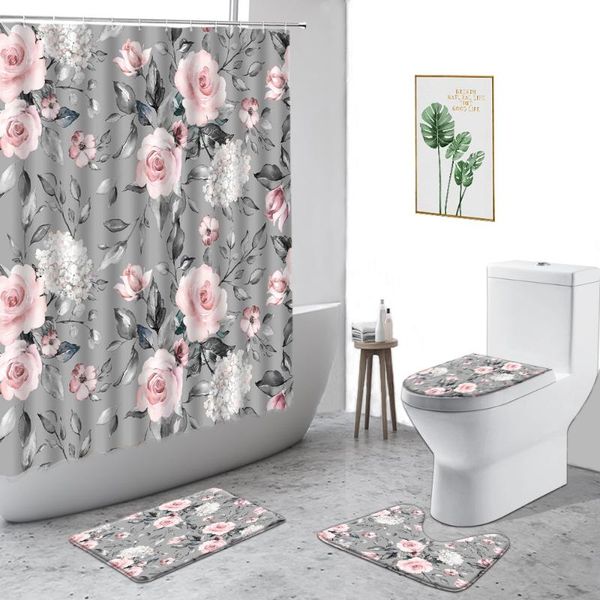 shower curtains pink white flowers gray fabric printing bathroom 4-piece set non-slip bath mat toilet cover bathtub screen rug
shower curtains pink white flowers gray fabric printing bathroom 4-piece set non-slip bath mat toilet cover bathtub screen rug