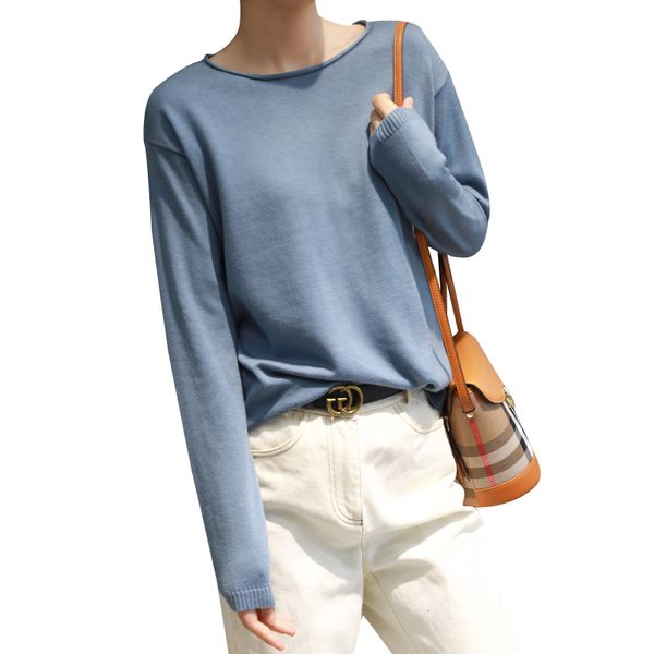 women's sweaters loose sweater of long-sleeve wool, loose-necked pullover with a solid round collar, for spring and autumn mszv, White;black
women's sweaters loose sweater of long-sleeve wool, loose-necked pullover with a solid round collar, for spring and autumn mszv, White;black