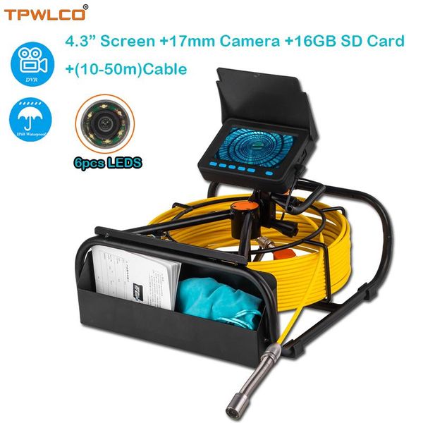 10-50m cable 17mm endoscope waterproof camera 4.3" lcd display pipe drain plumbing inspection cameras system with 8500ma battery ip
10-50m cable 17mm endoscope waterproof camera 4.3" lcd display pipe drain plumbing inspection cameras system with 8500ma battery ip