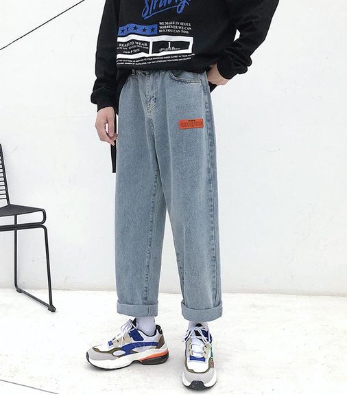 men's jeans 2021 mens korean fashoins harem blue pants vintage straight harajuku baggy belt wide leg denim
men's jeans 2021 mens korean fashoins harem blue pants vintage straight harajuku baggy belt wide leg denim