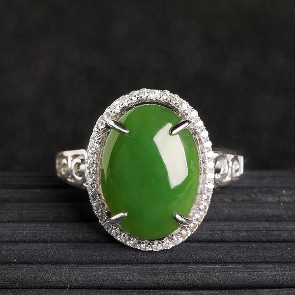 cluster rings ring opening of natural green jade belt certificate big egg noodle hetian female sterling silver bracelet, Golden;silver
cluster rings ring opening of natural green jade belt certificate big egg noodle hetian female sterling silver bracelet, Golden;silver