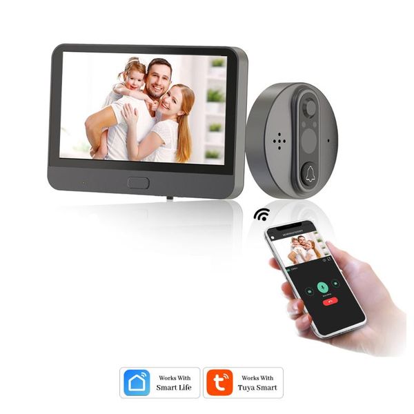 doorbells smart wifi video peephole doorbell camera door viewer pir motion detection hd night vision tuya app remote control for home
doorbells smart wifi video peephole doorbell camera door viewer pir motion detection hd night vision tuya app remote control for home