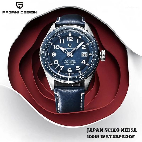 wristwatches pagani design automatic watch mens blue mechanical wristwatch waterproof 100m sport relogio masculino, Slivery;brown
wristwatches pagani design automatic watch mens blue mechanical wristwatch waterproof 100m sport relogio masculino, Slivery;brown