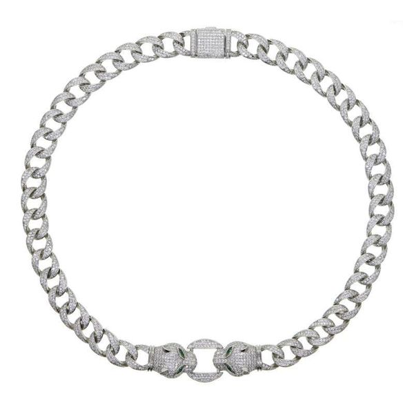 hiphop iced out bling cz paved fashion women jewelry cool animal leopard jaguar choker cuban link chain necklace1, Silver
hiphop iced out bling cz paved fashion women jewelry cool animal leopard jaguar choker cuban link chain necklace1, Silver