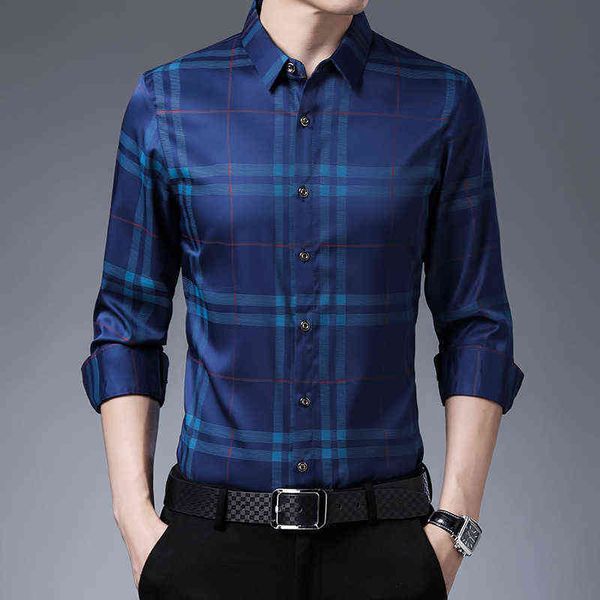 long sleeve spring and autumn inch shirt trend loose middle-aged men's casual handsome thin plaid shirt, White;black
long sleeve spring and autumn inch shirt trend loose middle-aged men's casual handsome thin plaid shirt, White;black