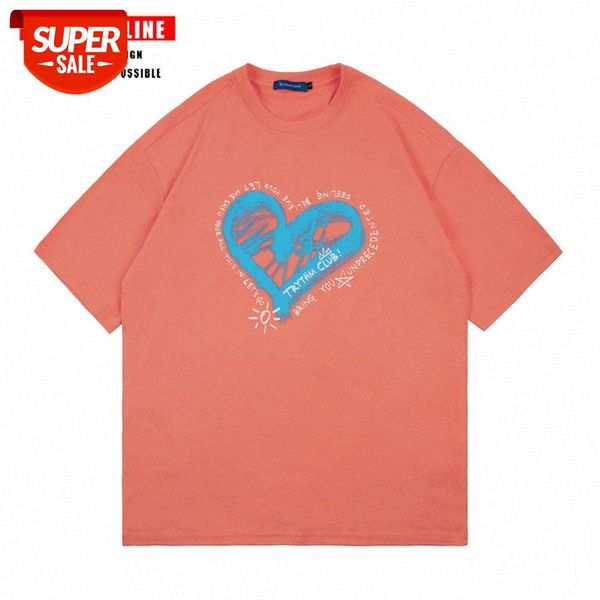 short-sleeved t-shirt men and women spring summer korean hip-hop loose love printing casual couple #k79s, White;black
short-sleeved t-shirt men and women spring summer korean hip-hop loose love printing casual couple #k79s, White;black