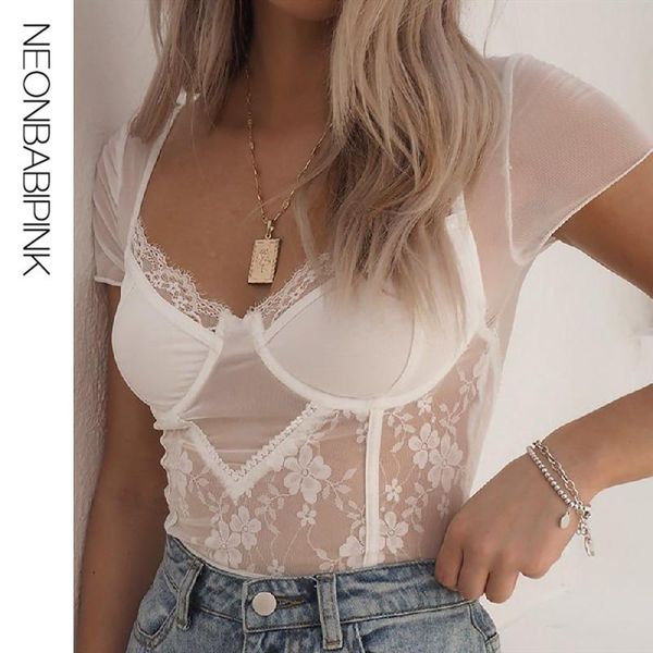 women's jumpsuits & rompers neonbabipink floral lace sheer mesh bodysuits women clothes see through low cut short sleeve bodysuit party, Black;white
women's jumpsuits & rompers neonbabipink floral lace sheer mesh bodysuits women clothes see through low cut short sleeve bodysuit party, Black;white