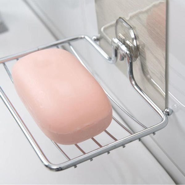 stainless steel soap hollow out dish bathroom storage rack plate box container wall holder for dishes