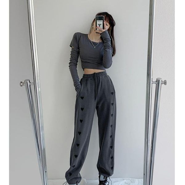 women's pants & capris women casual loose heart print streetwear sweatpants femme high waist harajuku trousers wide leg sport jogger ha, Black;white
women's pants & capris women casual loose heart print streetwear sweatpants femme high waist harajuku trousers wide leg sport jogger ha, Black;white