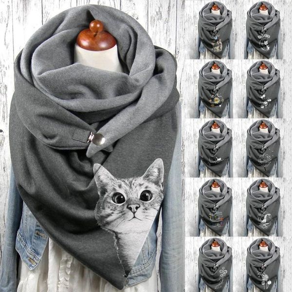 scarves women luxury button design scarf fashion cat printing warm multi-purpose soft casual shawls bufandas invierno mujer, Blue;gray
scarves women luxury button design scarf fashion cat printing warm multi-purpose soft casual shawls bufandas invierno mujer, Blue;gray