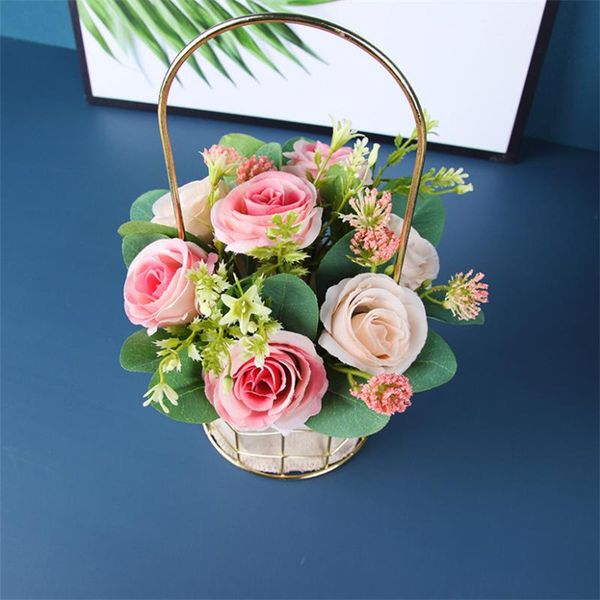 decorative flowers & wreaths 30cm rose pink silk artificial bouquet small flower basket fake for home wedding decoration
decorative flowers & wreaths 30cm rose pink silk artificial bouquet small flower basket fake for home wedding decoration