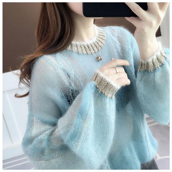 women's sweaters thin hollow out pullover knitted sunscreen shirt spring and summer 2021 loose sweater coat fashion, White;black
women's sweaters thin hollow out pullover knitted sunscreen shirt spring and summer 2021 loose sweater coat fashion, White;black