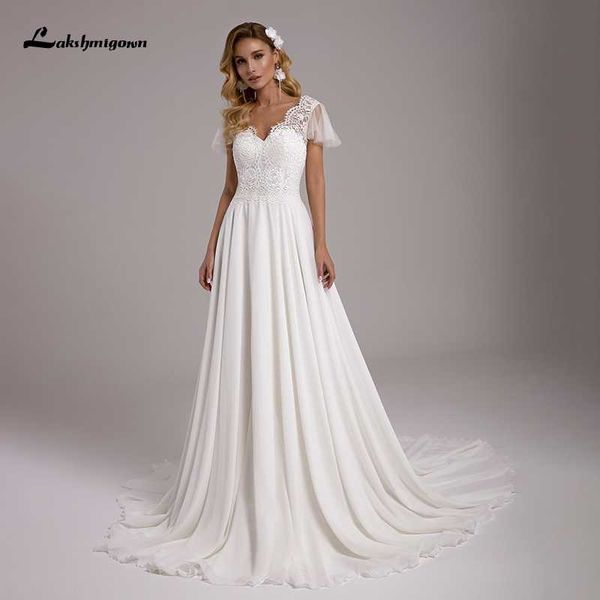 other wedding dresses lakshmigown boho chiffon dress 2021 short sleeve v back custom made bride lace weeding gowns robe de mariee, White
other wedding dresses lakshmigown boho chiffon dress 2021 short sleeve v back custom made bride lace weeding gowns robe de mariee, White