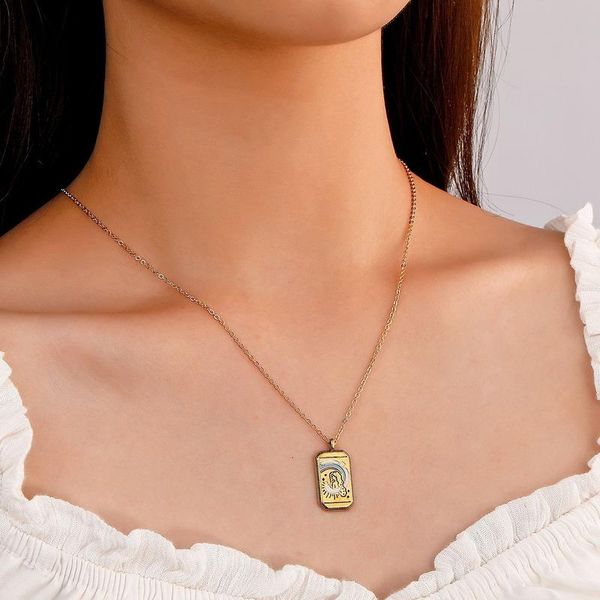 chains tarot necklace women geometric necklaces woman pendant clavicle chain charms girls gold color trendy european alloy halskette, Silver
chains tarot necklace women geometric necklaces woman pendant clavicle chain charms girls gold color trendy european alloy halskette, Silver
