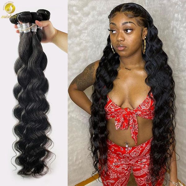 human hair bulks mishell 32 34 36 38 40 inch brazilian weave bundles body wave lace closure remy extension, Black
human hair bulks mishell 32 34 36 38 40 inch brazilian weave bundles body wave lace closure remy extension, Black