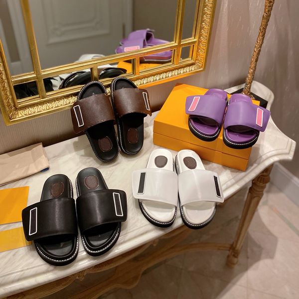 fashion mens womens slippers blade summer luxury designer thick bottom leather rubber sandals heatshoes 35-45, Black
fashion mens womens slippers blade summer luxury designer thick bottom leather rubber sandals heatshoes 35-45, Black