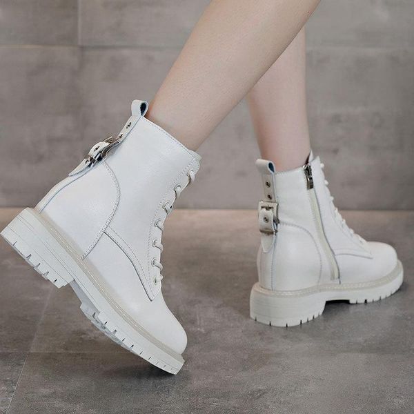 boots height increase women's black white platform boot genuine leather ankle botas zapatos de mujer ladies botines chaussures
boots height increase women's black white platform boot genuine leather ankle botas zapatos de mujer ladies botines chaussures