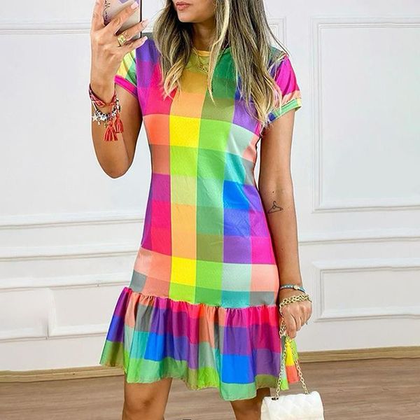 casual dresses rainbow color print dress women summer short sleeve mini neck slim cheerleaders fashion, Black;gray
casual dresses rainbow color print dress women summer short sleeve mini neck slim cheerleaders fashion, Black;gray