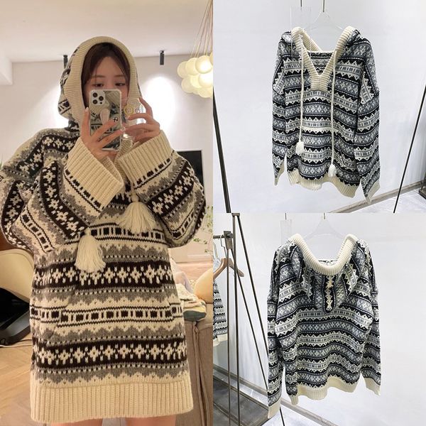 lazy wind ~ 2021ce family's autumn and winter new hooded loose drawstring knitted women's thickened sweater trend, White
lazy wind ~ 2021ce family's autumn and winter new hooded loose drawstring knitted women's thickened sweater trend, White