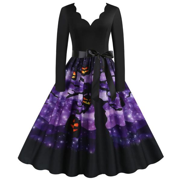 casual dresses halloween dress women pumpkin print patchwork midi autumn winter vintage long sleeve elegant party plus size, Black;gray
casual dresses halloween dress women pumpkin print patchwork midi autumn winter vintage long sleeve elegant party plus size, Black;gray