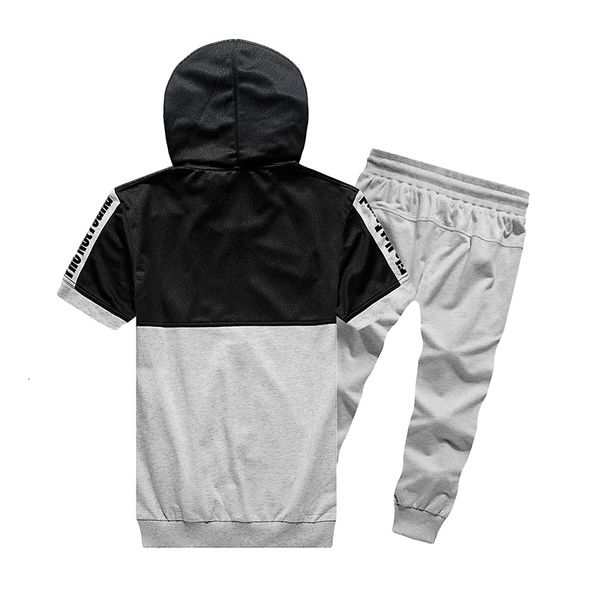 men's tracksuits summer men sets brand sportswear hooded sweatshirt 2 pieces set mens casual tracksuit t-shirt+shorts print sporti, Gray
men's tracksuits summer men sets brand sportswear hooded sweatshirt 2 pieces set mens casual tracksuit t-shirt+shorts print sporti, Gray
