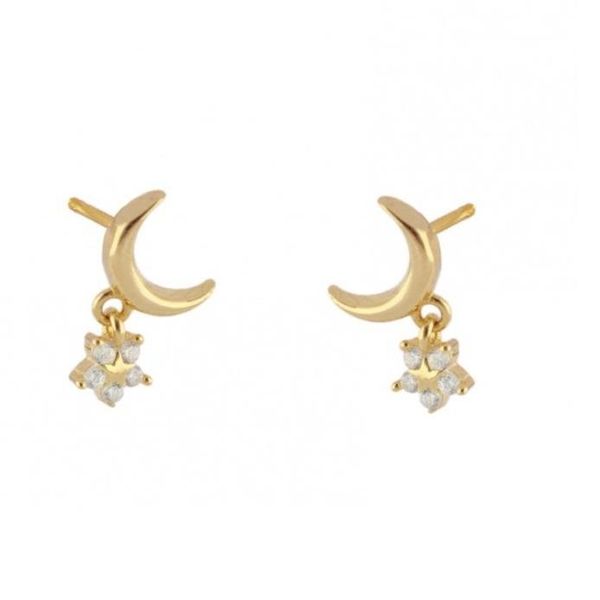 christmas arrived jewelry 100% 925 sterling silver moon star charm minimal lovely girl women earring stud, Golden;silver
christmas arrived jewelry 100% 925 sterling silver moon star charm minimal lovely girl women earring stud, Golden;silver