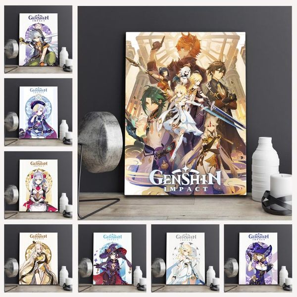 paintings wtq genshin impa canvas painting anime posters retro poster wall decor art living study child room bedroom home
paintings wtq genshin impa canvas painting anime posters retro poster wall decor art living study child room bedroom home