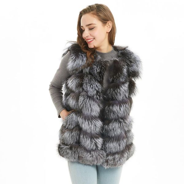 women's fur & faux maomoakong natural fashionable jacket real coat winter vest girl leather, Black
women's fur & faux maomoakong natural fashionable jacket real coat winter vest girl leather, Black