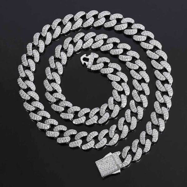 hip hop 2 rows cz stone bling iced out spring clasp 12mm round cuban miami link chain necklaces for men rapper jewelry q0809, Silver
hip hop 2 rows cz stone bling iced out spring clasp 12mm round cuban miami link chain necklaces for men rapper jewelry q0809, Silver