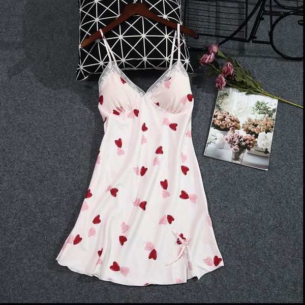 print sweetheart spaghetti strap women sleepwear nightdress side splite nightgown sweet bow lace trim satin casual sleep shirt, Black;red
print sweetheart spaghetti strap women sleepwear nightdress side splite nightgown sweet bow lace trim satin casual sleep shirt, Black;red