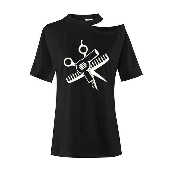 Hairdressing Hair Dryer Print T Shirt Cotton Women Summer Loose Short Sleeve Casual T-shirt Top Harajuku Camisetas Plus Size, White
Hairdressing Hair Dryer Print T Shirt Cotton Women Summer Loose Short Sleeve Casual T-shirt Top Harajuku Camisetas Plus Size, White