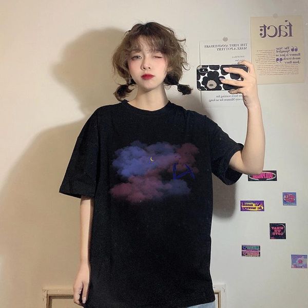 women's t-shirt cool black t shirt summer casual loose bf harajuku style short sleeve oversize female fashion tee top, White
women's t-shirt cool black t shirt summer casual loose bf harajuku style short sleeve oversize female fashion tee top, White