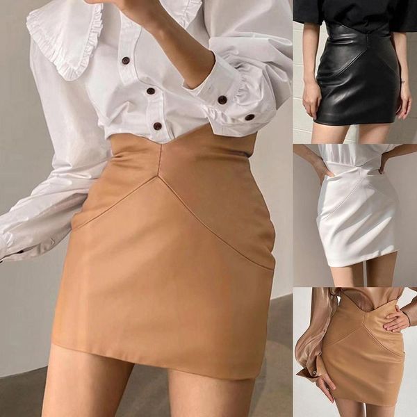 skirts summer women solid color high waist faux leather zipper bodycon office mini skirt female short dress, Black
skirts summer women solid color high waist faux leather zipper bodycon office mini skirt female short dress, Black