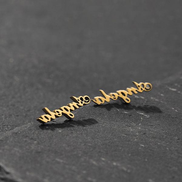 personalized diy stainless steel short name earrings titanium sense custom lettering letter cutting, Golden
personalized diy stainless steel short name earrings titanium sense custom lettering letter cutting, Golden